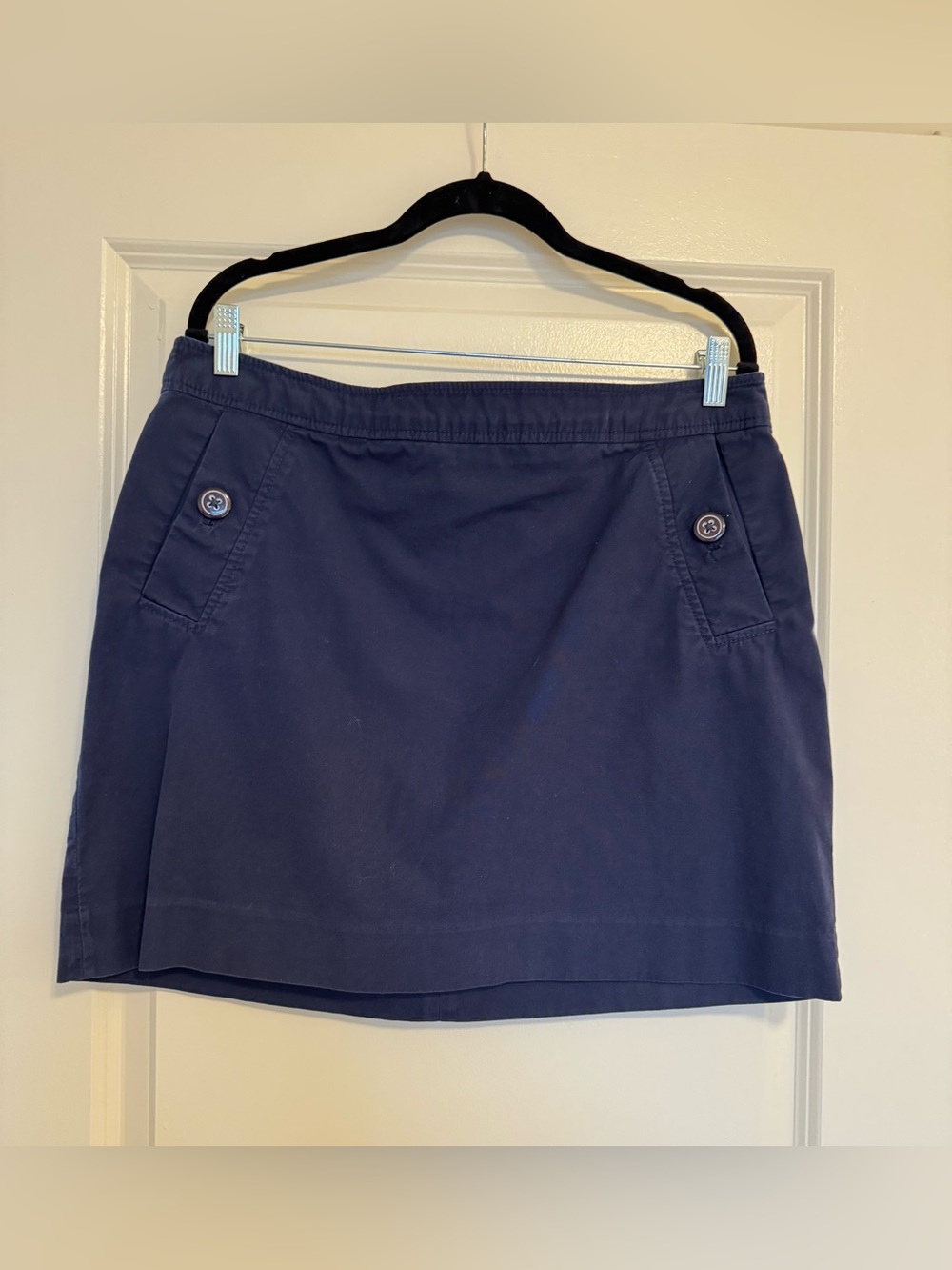 Lilly Pulitzer Navy Button-Pocket Mini Skirt